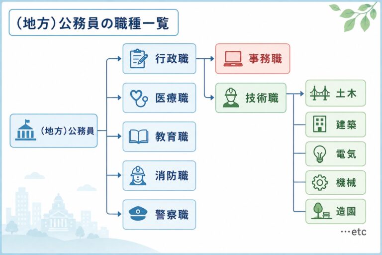 【公務員】行政職の中の事務職・技術職について、違いや待遇教えます! | ルル区長のハンコ